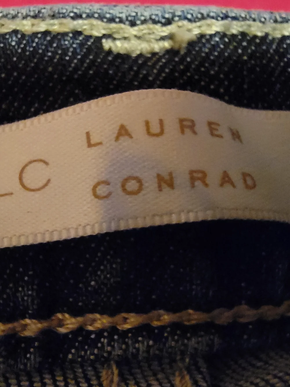 LC Lauren Conrad Dark Blue Cropped Straight Jeans
